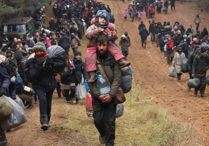 Des milliers de demandeurs d’asile du Moyen-Orient sont bloqués en Biélorussie depuis des mois. (AFP)