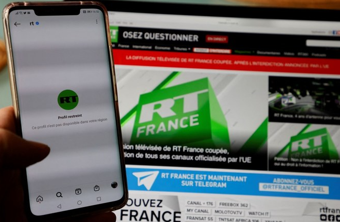 Le réseau RT France hors service à Paris en raison d’une décision de l’Union européenne à la suite de l’invasion de l’Ukraine par la Russie (Photo, AFP).
