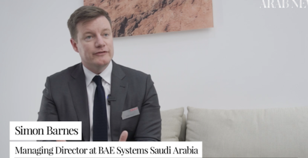 Simon Barnes, directeur général de BAE Systems Arabie saoudite (capture d'écran)