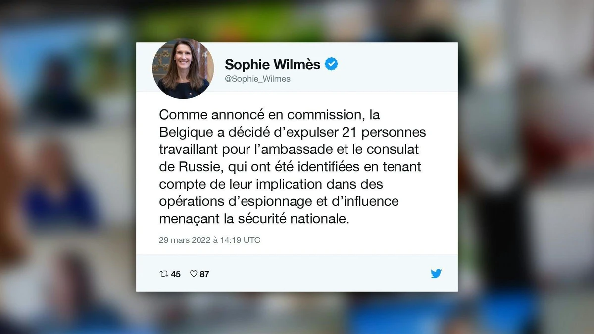 La Belgique expulse à son tour des diplomates russes soupçonnés d'espionnage