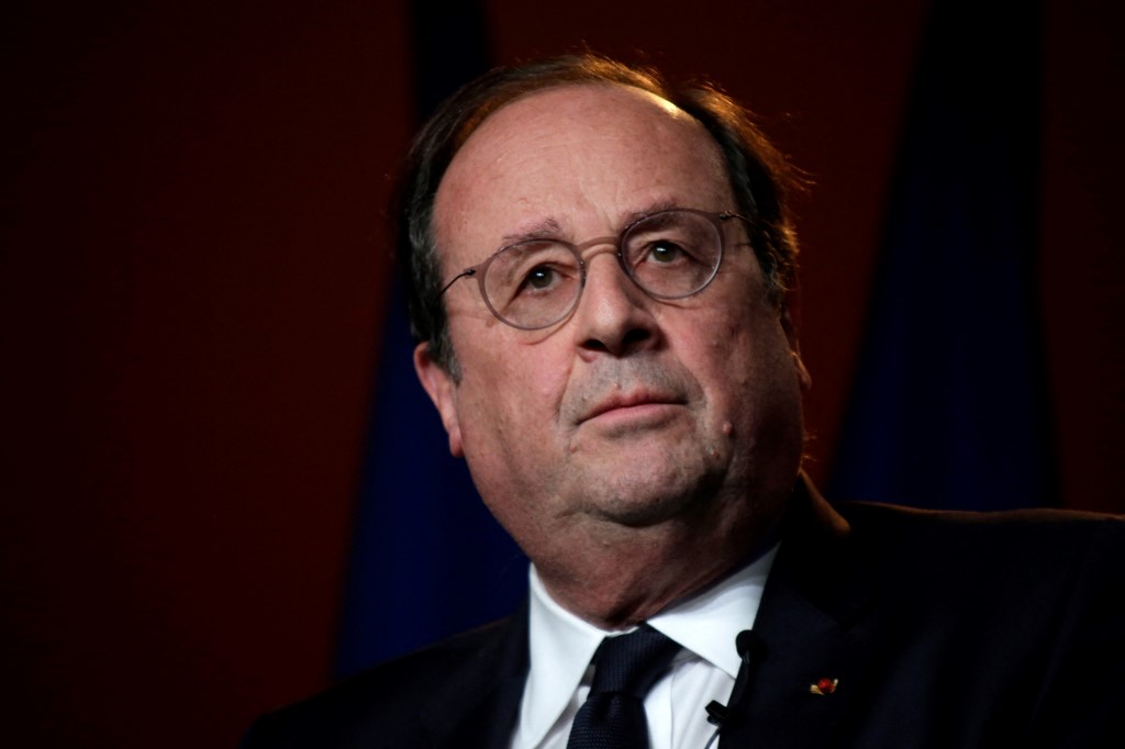 L'ancien président Francois Hollande a appelé jeudi "les Français à voter pour Emmanuel Macron" au second tour de la présidentielle le 24 avril, au nom de la "cohésion de la France" et de son "avenir européen" (AFP)