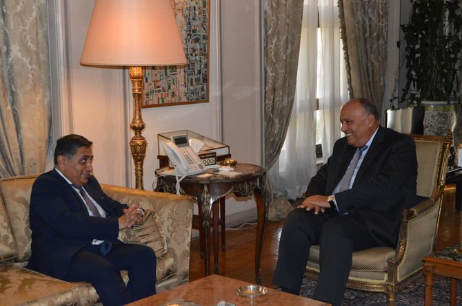 Sameh Choukri s’entretient avec le ministre d’État britannique Tariq Ahmad