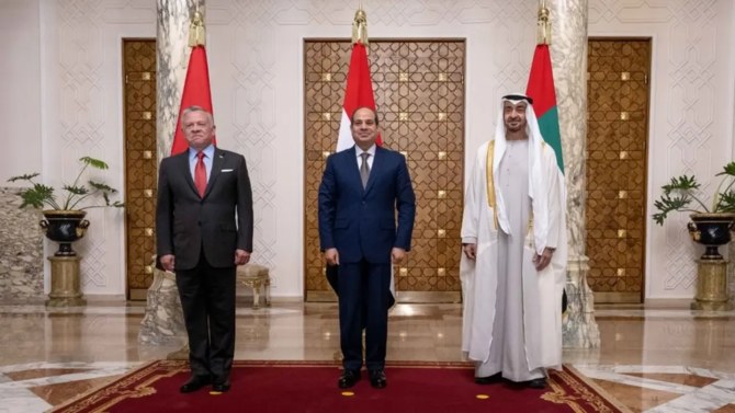 Le roi de Jordanie, le prince héritier d’Abu Dhabi et le président égyptien discutent de Jérusalem et de l’Ukraine