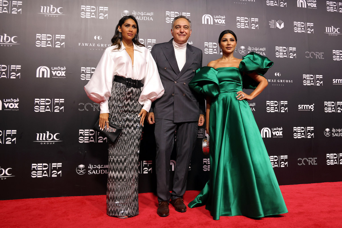 Mohammed Hefzy assiste à la première du Salon de Hoda lors du Festival international du film de la mer Rouge. (Getty)