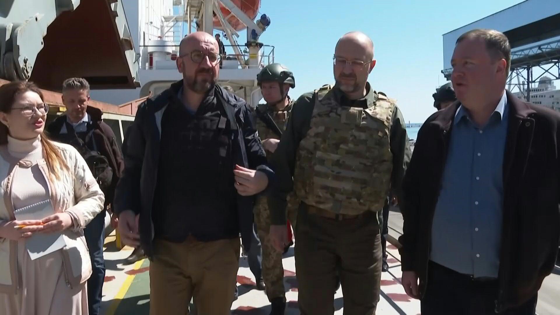 En visite surprise en Ukraine, Charles Michel forcé de s'abriter à cause de frappes
