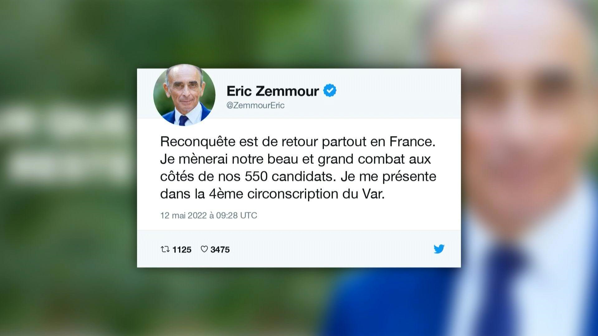 Zemmour repart au «combat» des législatives à Saint-Tropez