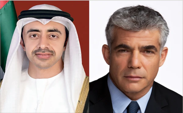 Le ministre des Affaires étrangères des EAU, cheikh Abdallah ben Zayed, s'est entretenu par téléphone avec son homologue israélien, Yair Lapid. (Cabinet des EAU/Wikipédia)