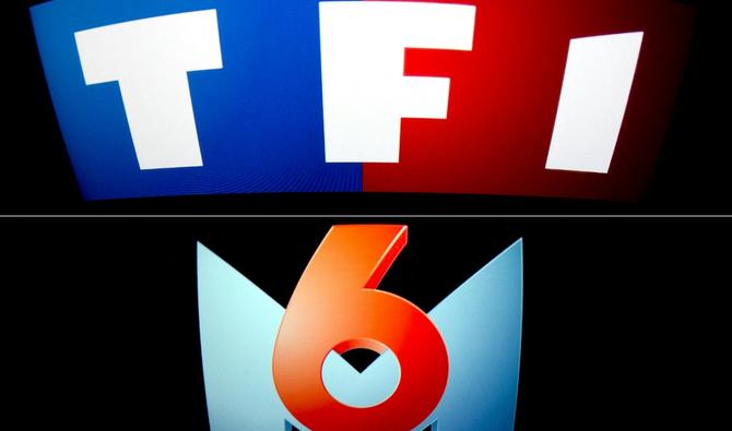 Logos des groupe de télévision et de radio M6 et TF1 (AFP)