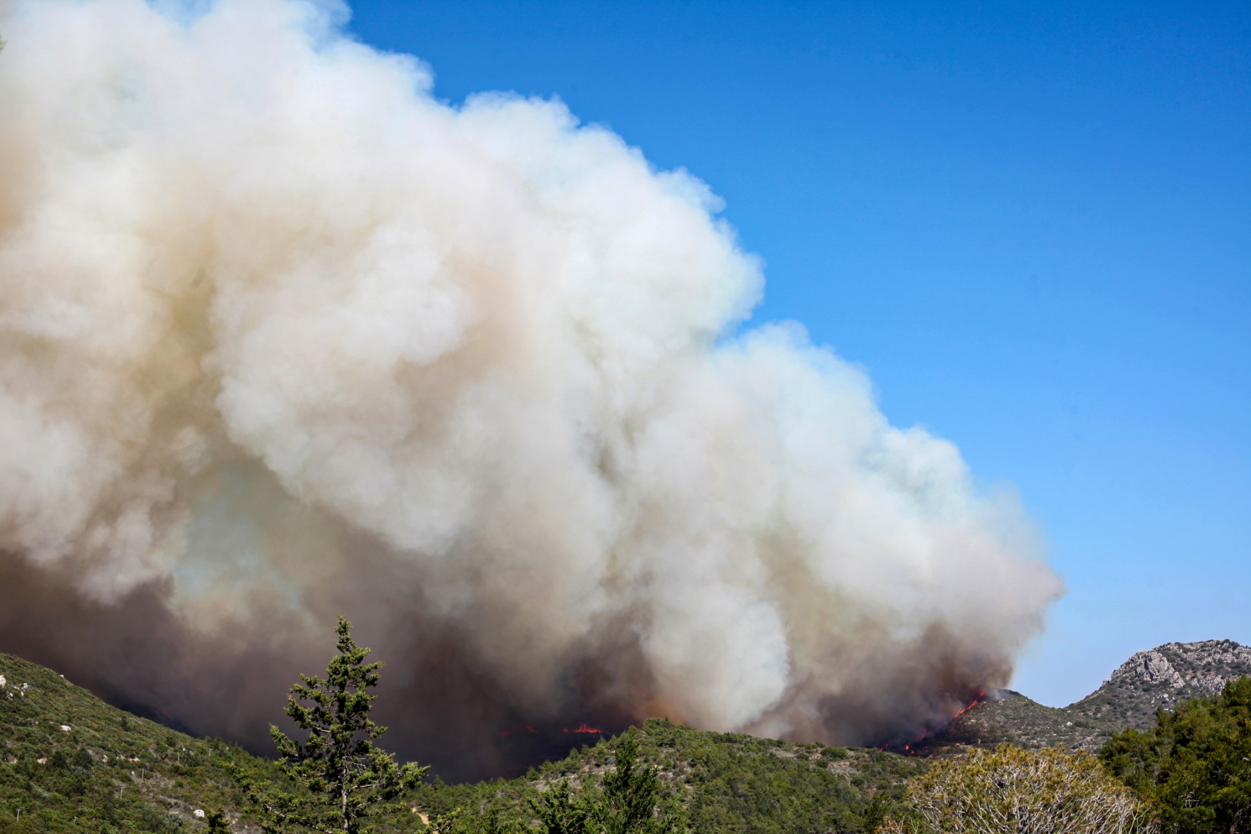 Chypre: la pluie vient à bout d'un important feu de forêt