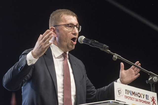 Macédoine du Nord: Manifestation en faveur d'élections anticipées