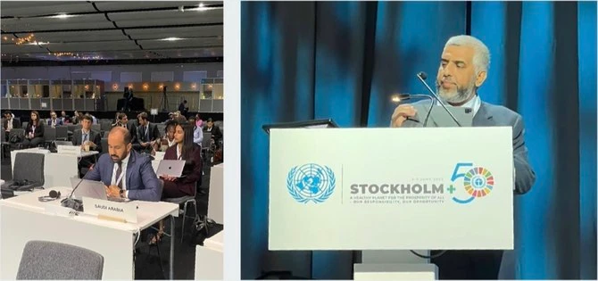 Des représentants du Royaume ont participé à la conférence de deux jours, Stockholm + 50, dans la capitale suédoise. (Twitter: @MEWA_KSA)