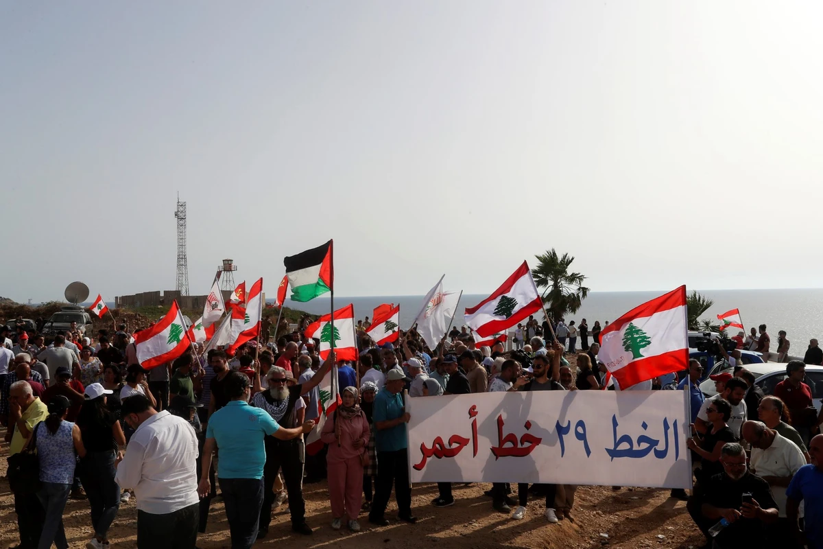 Liban: manifestation contre l'extraction de gaz par Israël d'un champ offshore