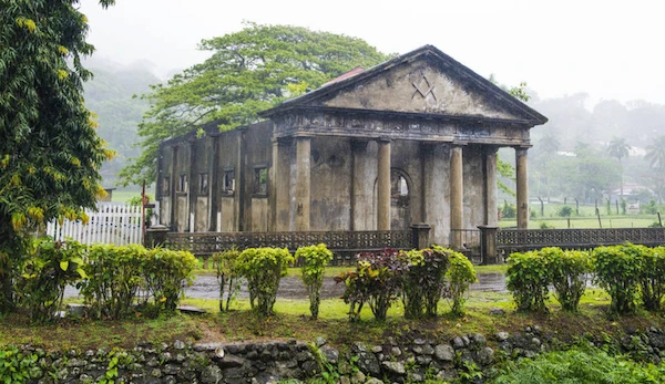 La ville portuaire de Levuka, classée au patrimoine historique de l’Unesco, frappée par un cyclone tropical en février 2016 (Ko Hon Chiu Vincent, Unesco)