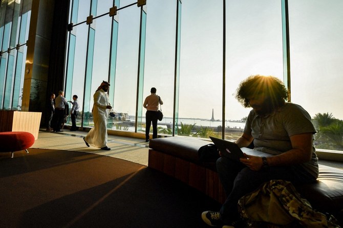 La bibliothèque de l'Université des Sciences et de la Technologie Roi Abdallah (KAUST), à Thuwal, ville de l'ouest de la mer Rouge en Arabie saoudite, à environ 80 kilomètres au nord de Djeddah, le 12 décembre 2019. (Fichier/AFP)