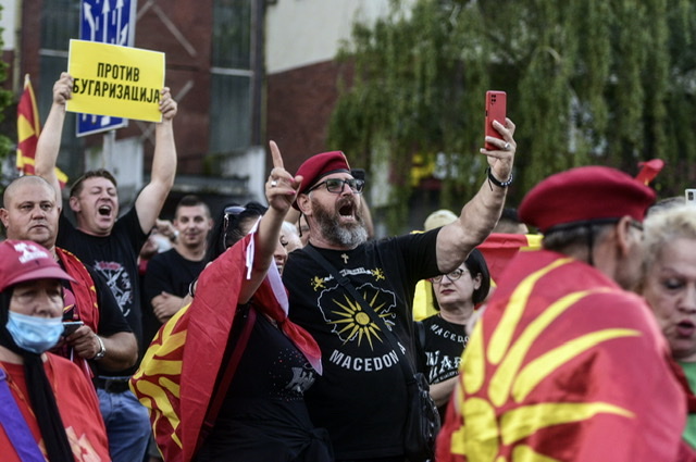 Adhésion de Skopje à l'UE: Manifestation contre un accord avec la Bulgarie