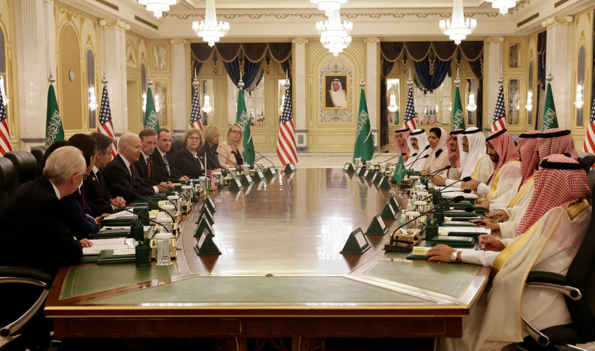 Plusieurs mémorandums d'accord ont été conclus vendredi, à l'issue d'une réunion de travail entre la délégation du président Biden et le prince héritier Mohammed ben Salmane et des responsables saoudiens. (Reuters)