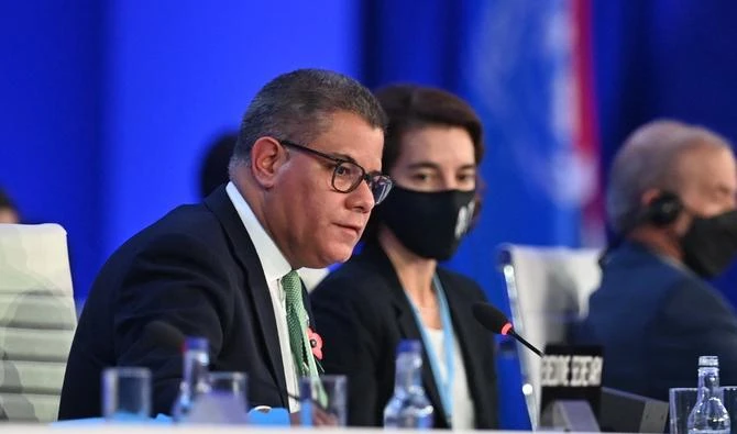Le président britannique de la COP26, Alok Sharma, fait ses remarques finales lors de la Conférence des Nations Unies sur le changement climatique COP26 à Glasgow, le 13 novembre 2021. (Photo, AFP)