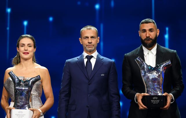 Trophées UEFA: Benzema sacré avec vue sur le Ballon d'Or, Putellas lauréate devant Mead