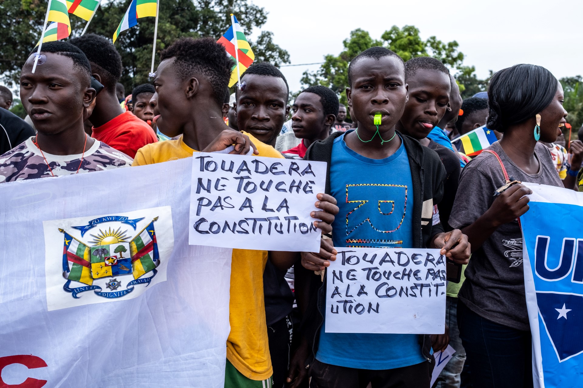 Centrafrique: plusieurs centaines de manifestants contre un changement de la Constitution