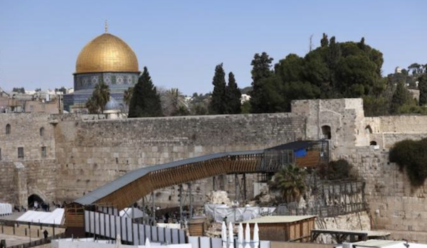 Une photo montre une vue générale du mur occidental à Jérusalem, le 25 janvier 2022. (Photo, AFP)