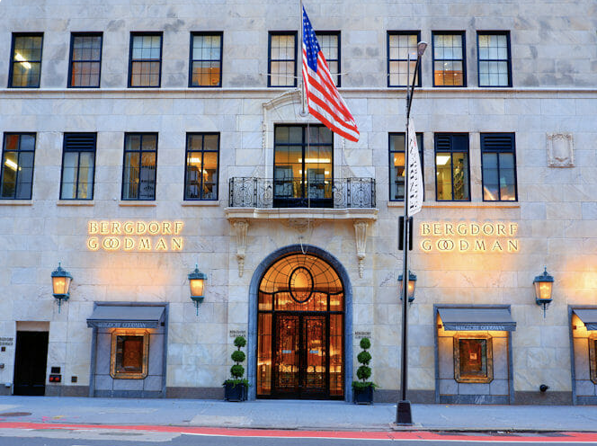 Les grands magasins Bergdorf Goodman à New York, sur la 5e avenue (photo, newyorkcity.fr)