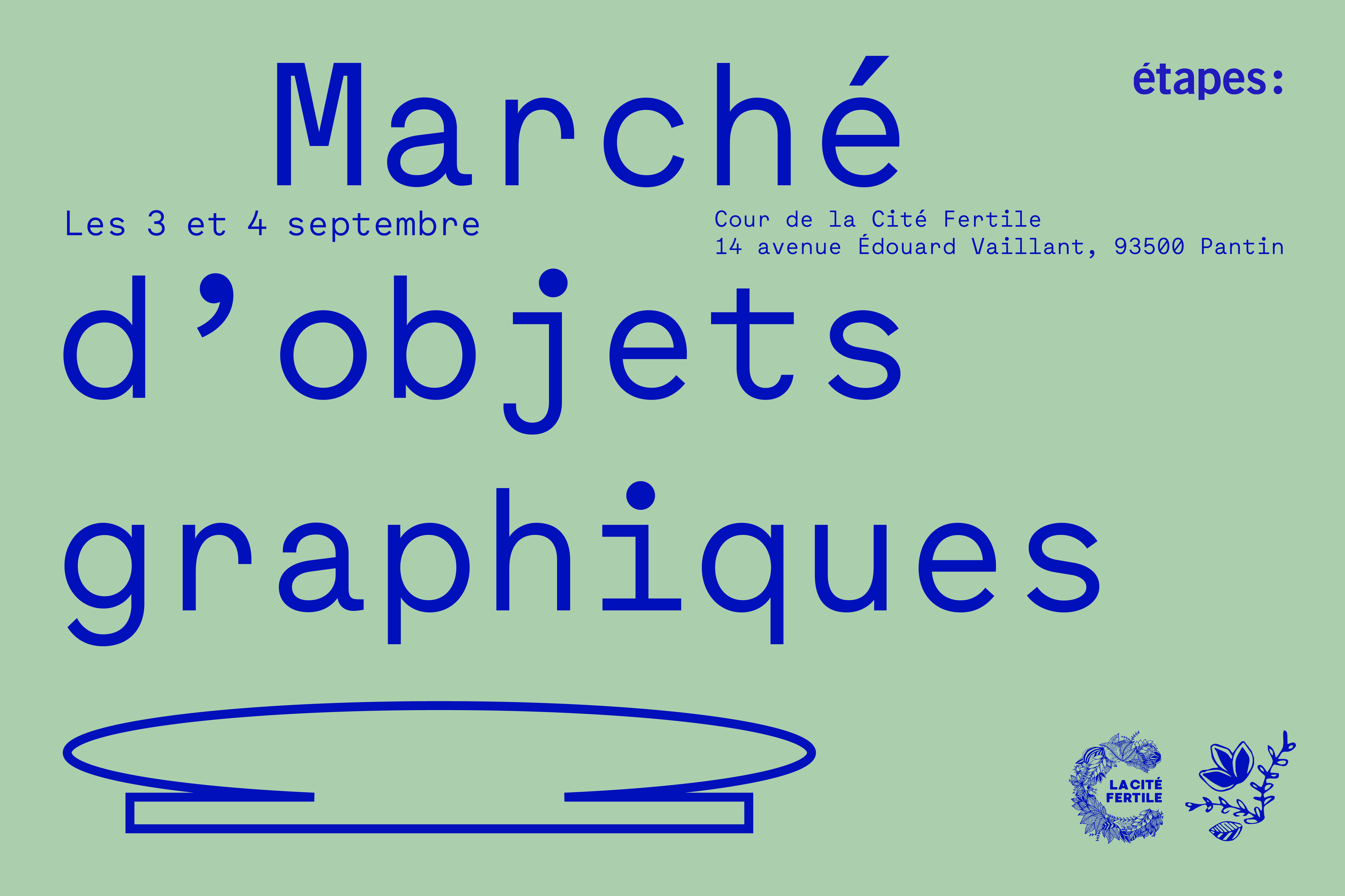 Le Marché d'objets graphiques à la Cité Fertile de Pantin