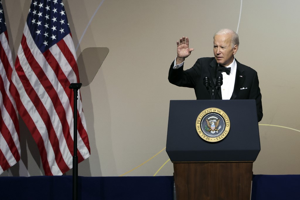 Le président des États-Unis, Joe Biden, prononce un discours lors du 45e gala annuel de l'Institut du Caucus hispanique du Congrès, le 15 septembre 2022 à Washington, DC. (Kevin Dietsch/Getty Images/AFP)