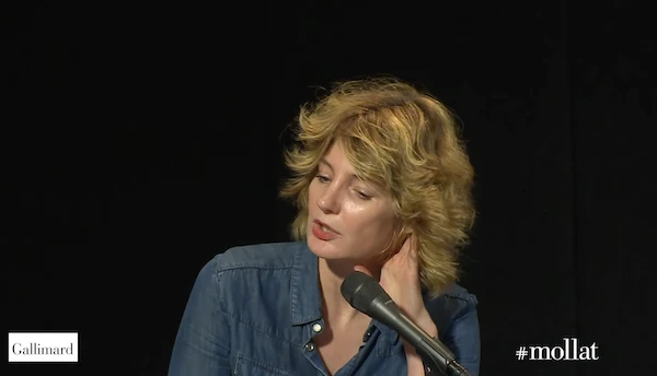 Monica Sabolo (capture d’écran, Librairie Mollat, octobre 2019)