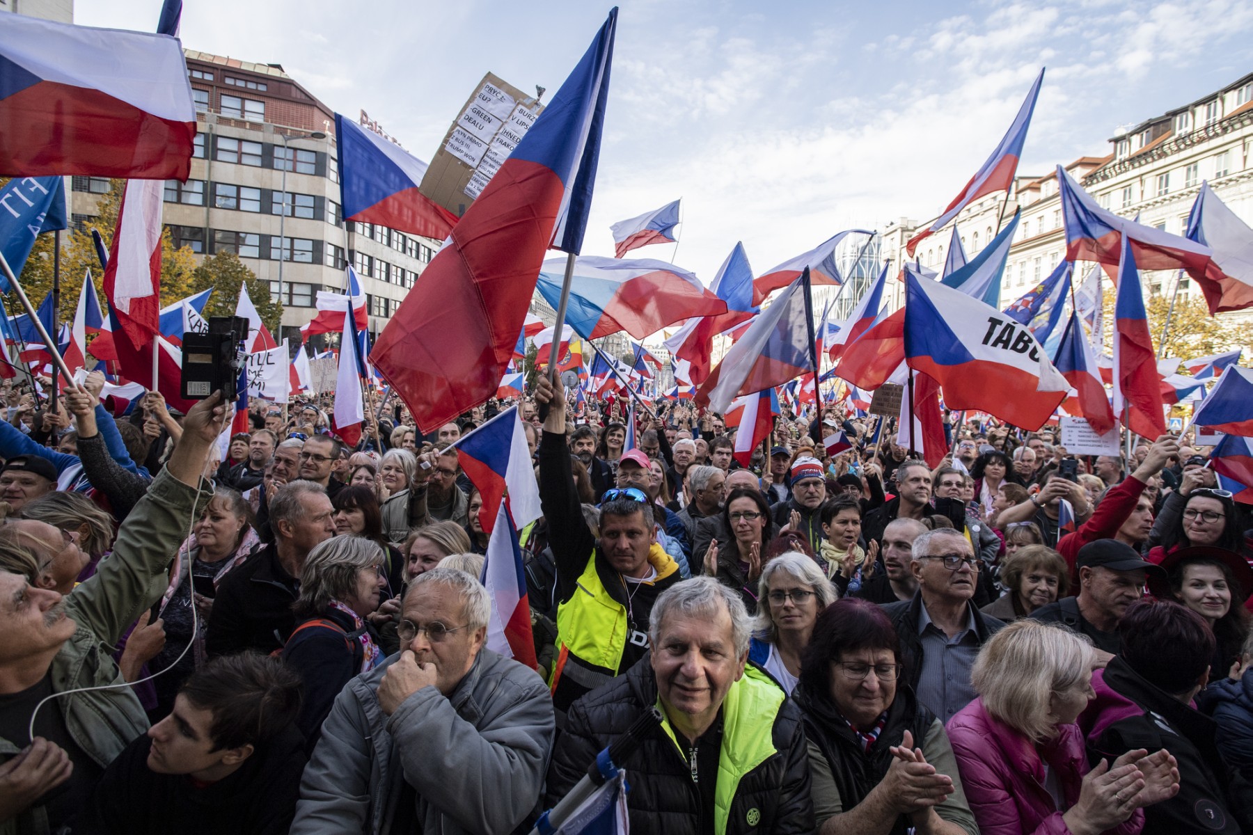 Manifestation à Prague contre la hausse des prix et le gouvernement