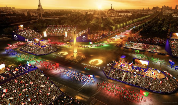 Vision de la place de la Concorde à Paris lors de la cérémonie d'ouverture des Jeux paralympiques (28 août-8 septembre 2024) (Photo, Twitter: @Paris2024)