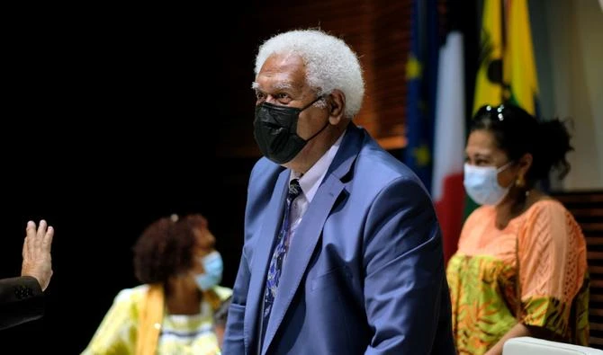 L'indépendantiste Roch Wamytan lors de sa réélection à la présidence du Congrès de Nouvelle-Calédonie en août 2022 (Photo, AFP)