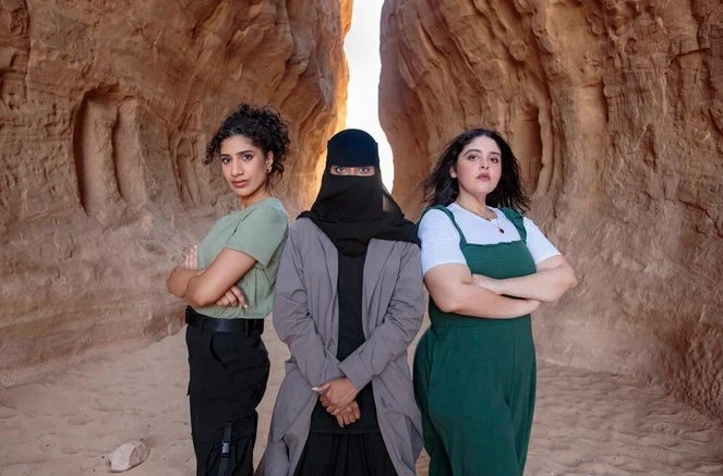 Trois battantes, trois amies dans le désert d'Arabie