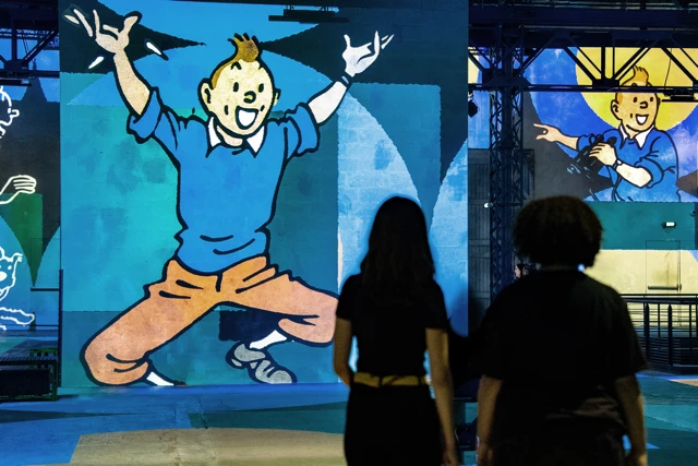 Tintin, l'aventure immersive à l’Atelier des Lumières