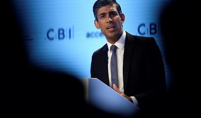 Le Premier ministre britannique Rishi Sunak prononce un discours lors de la conférence annuelle de la Confédération de l'industrie commerciale au Vox Conference Center de Birmingham, le 21 novembre 2022. (Photo, AFP)