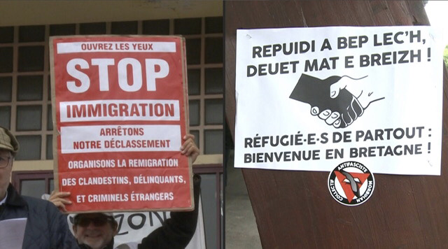 Accueil de réfugiés: Manifestations sous tension dans une commune bretonne