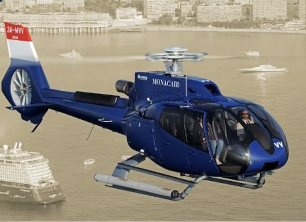 Hélicoptère de la compagnie Monacair (fournie)