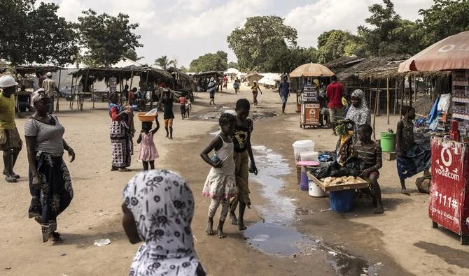 Camp de déplacés internes à Metuge, en Mozambique (photo, AFP)