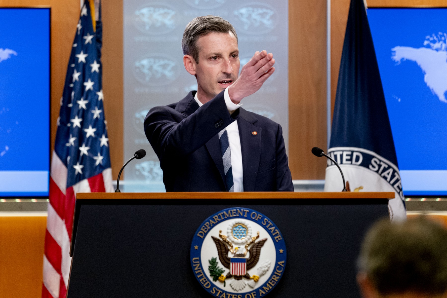 «Nous restons prêts à rencontrer la Russie au sein de l'organe de mise en place du traité New Start», a toutefois précisé Ned Price à des journalistes (Photo, AFP).
