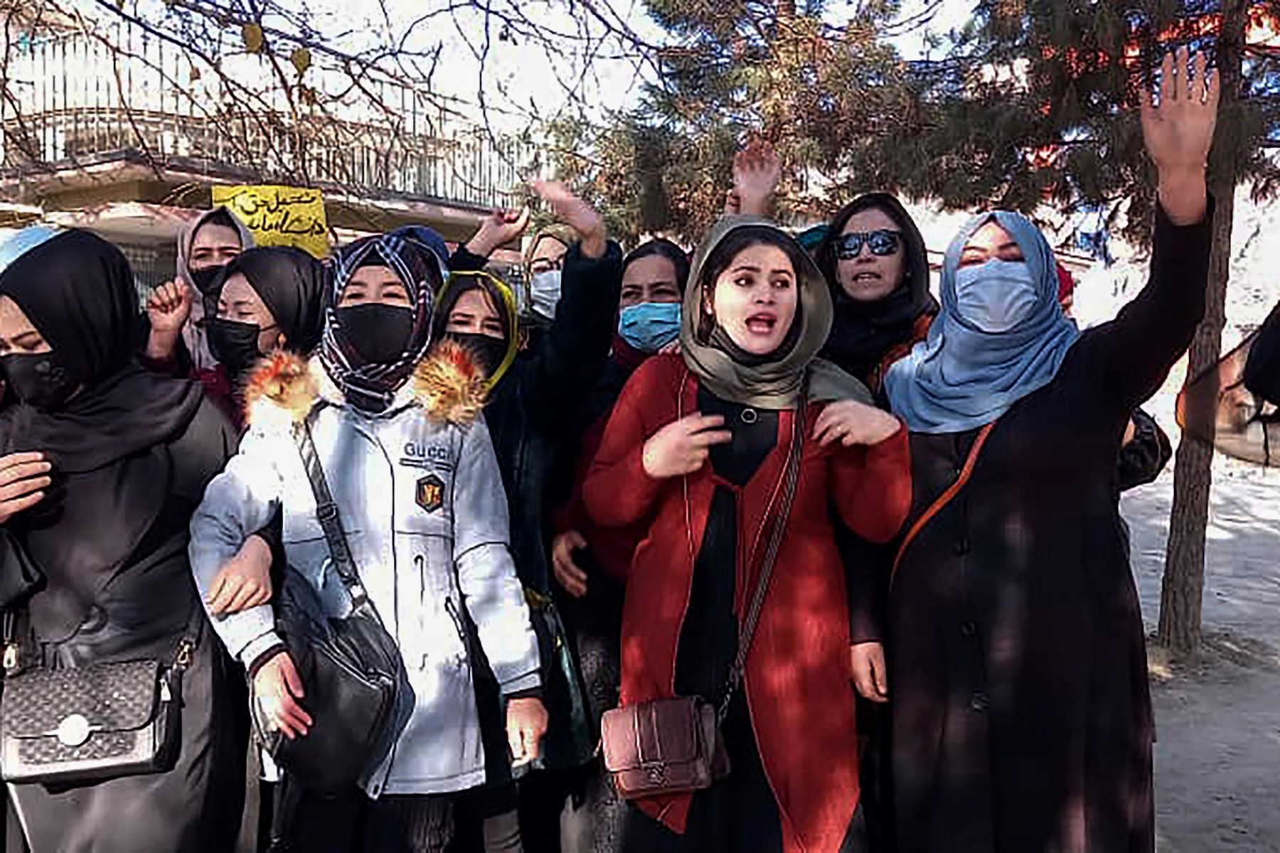 Une vingtaine d'Afghanes manifestent contre la fermeture des universités aux femmes