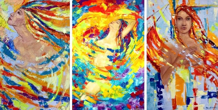 Couleurs flamboyantes et trait en mouvement