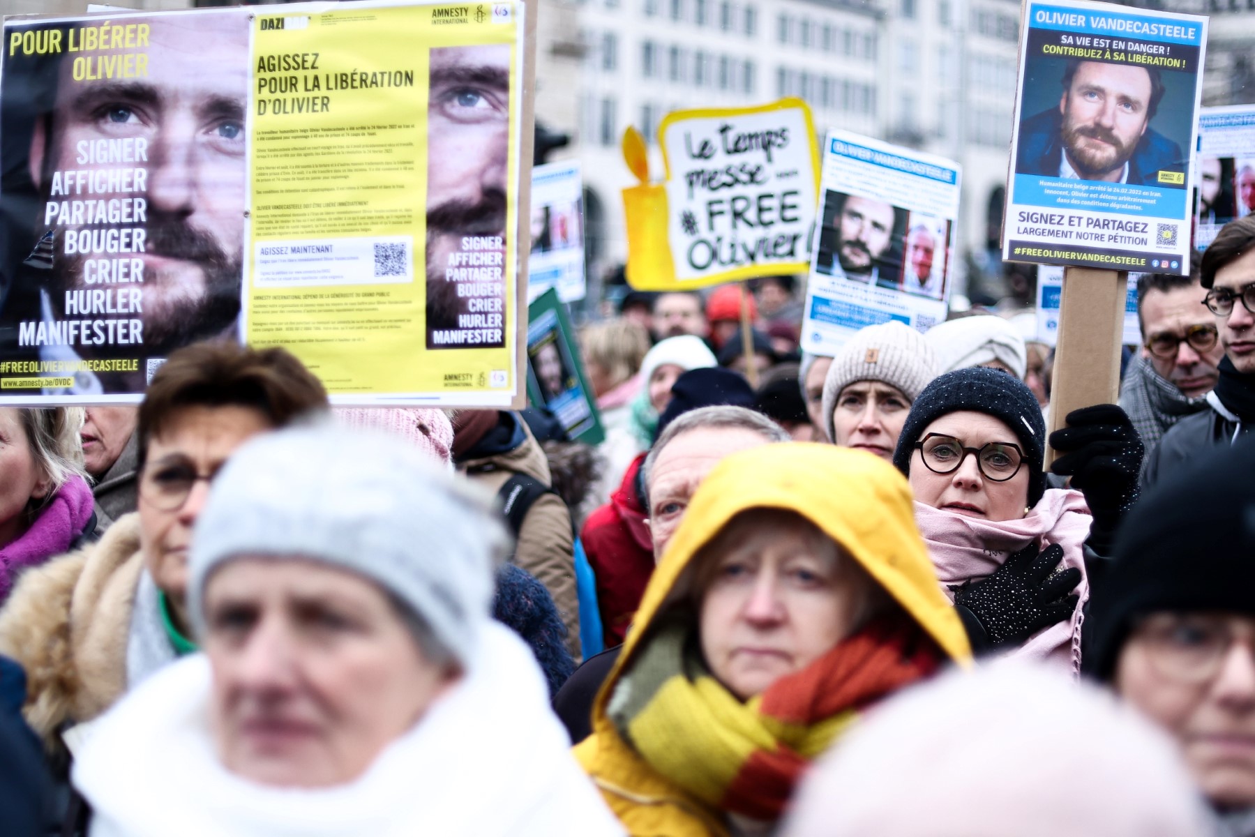 Belgique: manifestation pour la libération d'un Belge détenu en Iran