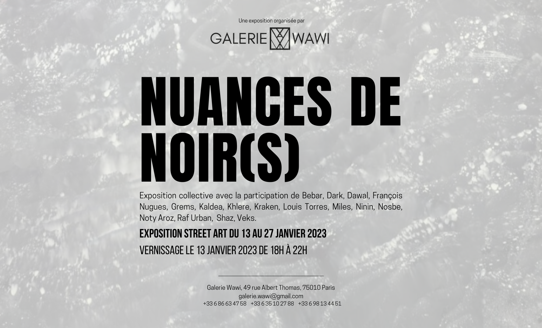 Nuances de Noir(s), l'Exposition hommage à Pierre Soulage à la Galerie Wawi