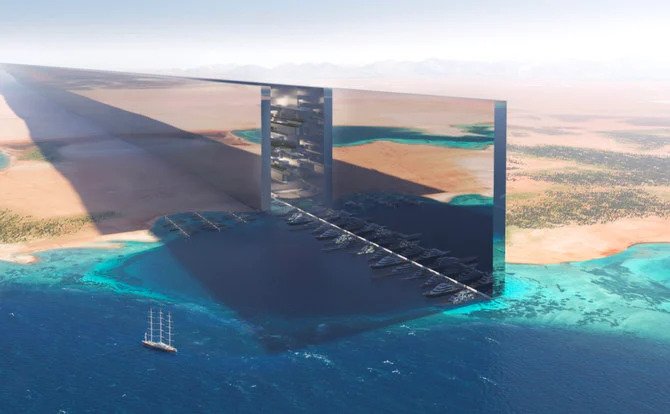 La ville futuriste THE LINE de NEOM exposée à Riyad