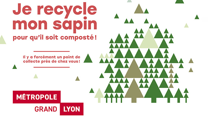 Collecte des sapins de Noël à Lyon