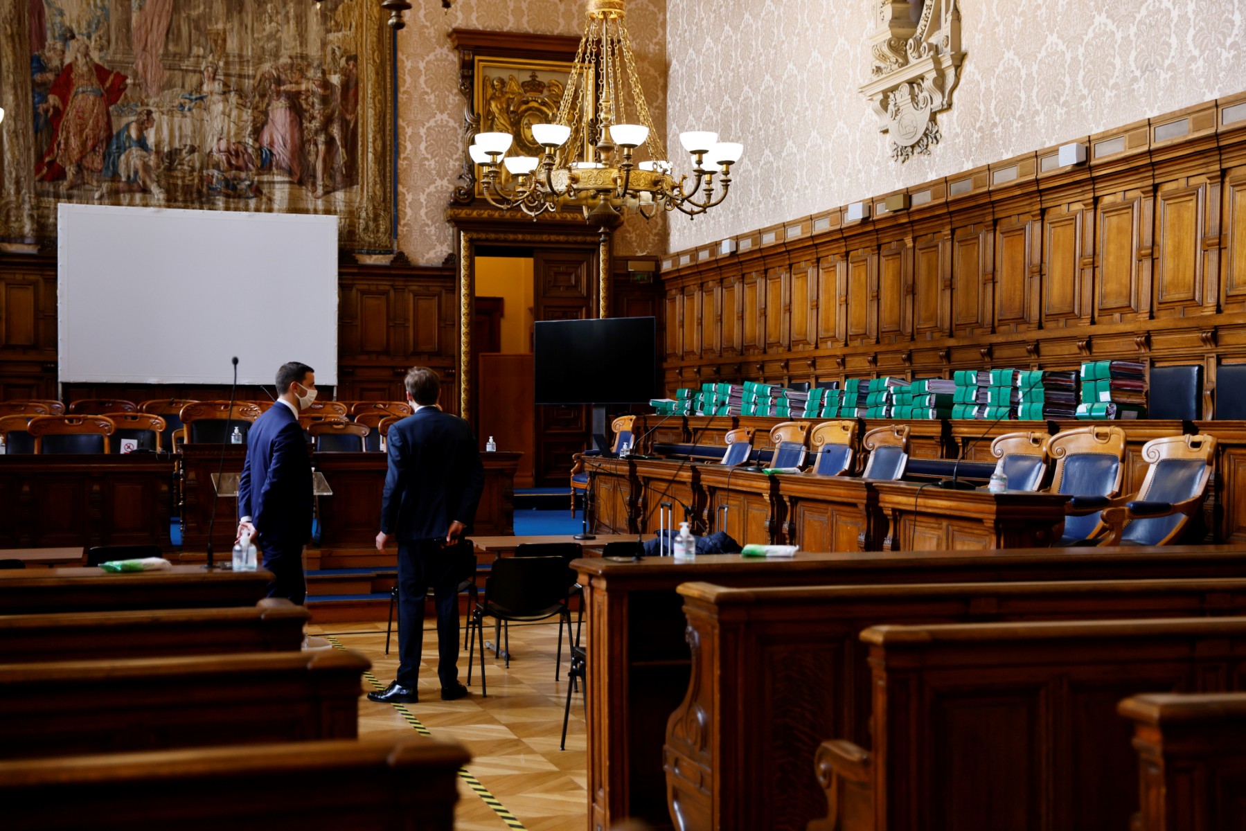 Vue générale d'une salle d'audience du palais de justice de Paris, le 12 octobre 2020 (AFP / Thomas SAMSON)