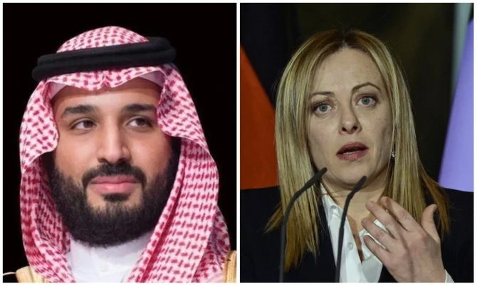 Le prince héritier saoudien discute des relations bilatérales avec la Première ministre italienne