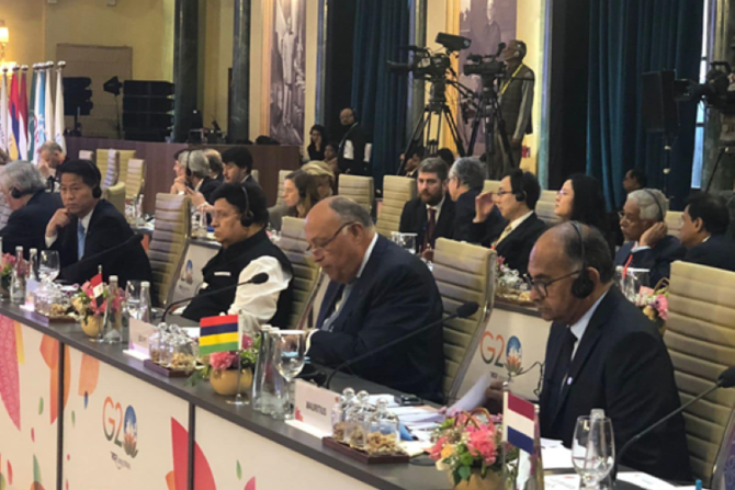 Le ministre égyptien des Affaires étrangères insiste sur la stabilité lors de la réunion du G20 à New Delhi