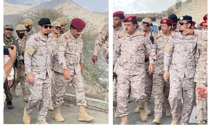 Ces photos représentent, entre autres, des officiers de la coalition, lors d’une visite au Yémen. (Agence de presse saoudienne)