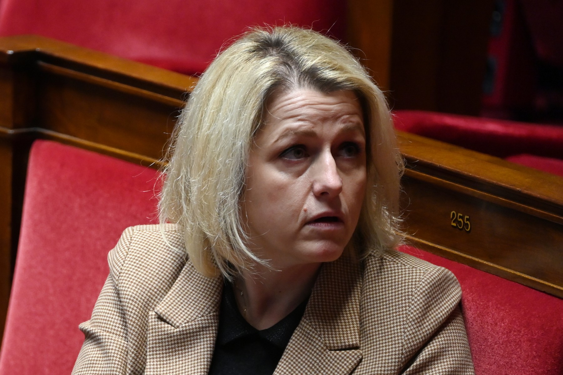 La députée française du groupe centriste Renaissance Barbara Pompili participe à une séance de questions au gouvernement à l'Assemblée nationale à Paris, le 14 mars 2023. (Photo Alain JOCARD / AFP)