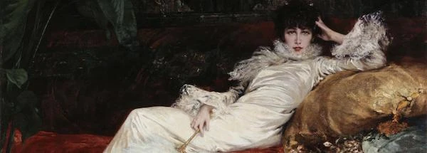 Portrait de Sarah Bernhardt par Georges Clairin, fin du XIXème siècle, exposé au Petit Palais, musée des Beaux-arts de la Ville de Paris (photo, @parismuseescollections)